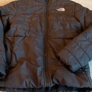 The North Face reversible black girls jacket size L